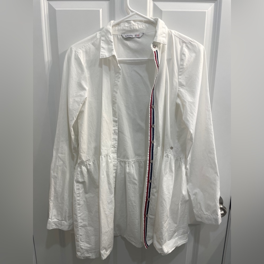 Girls White Button Down